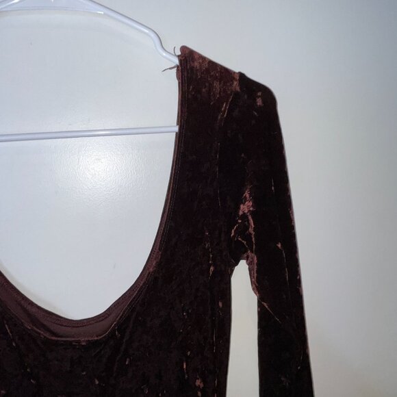 Betsey Johnson  Velvet Maxi Dress M Grunge VINTAGE VELOUR ONG BODYCO -WINE - Picture 6 of 9
